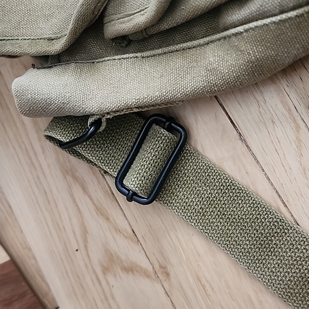Army canvas crossbody bag vintage - Picture 2 of 5